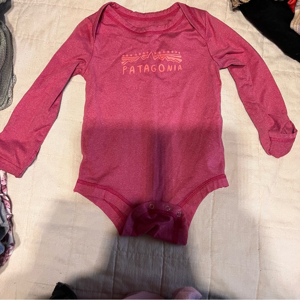 Patagonia Pink Bodysuit Long Sleeve Baselayer